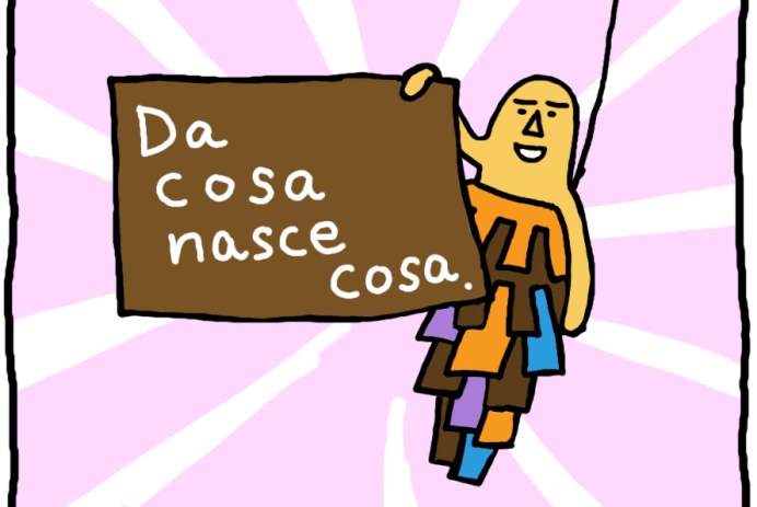 おしえてミノさん「ピサの斜塔」10 ©︎ Yoko Kadokawa