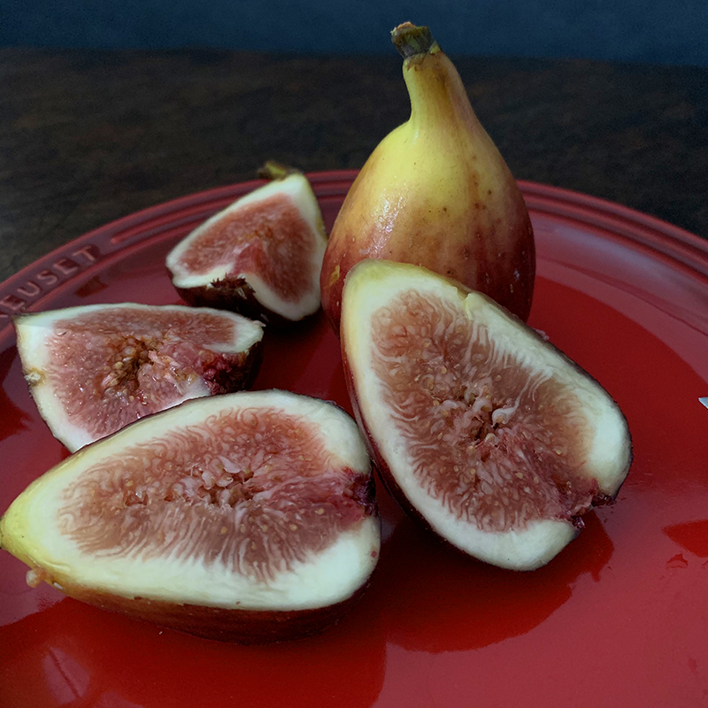 半分にカットした無花果