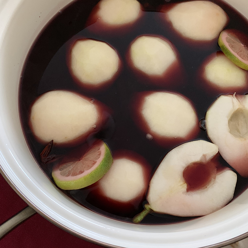 洋梨のコンポートを作る