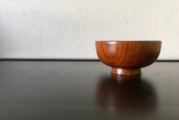 拭き漆で直した汁椀