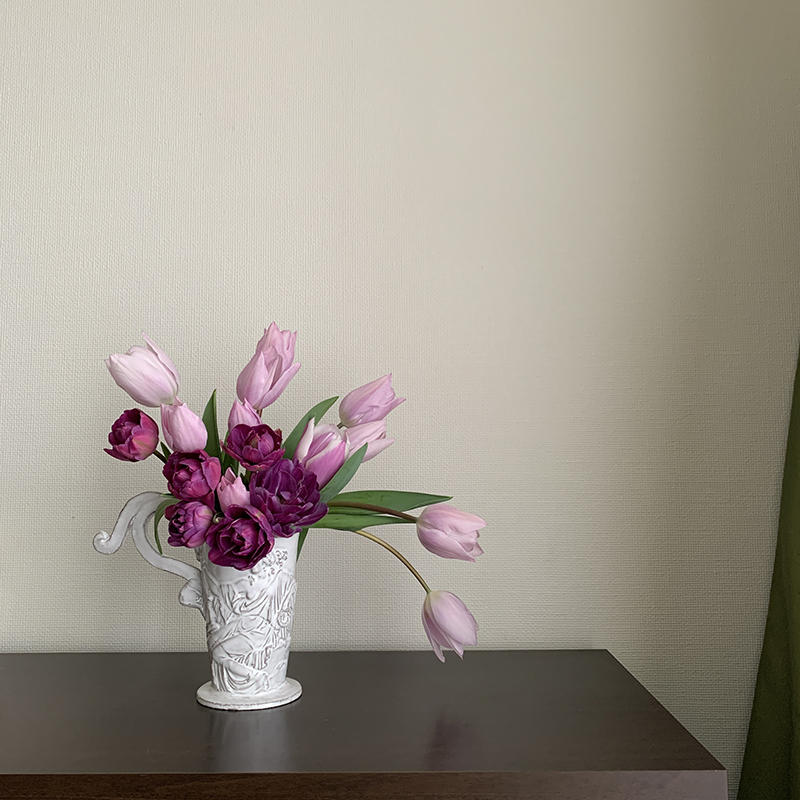 生け替えしたチューリップ Photo by Yoko Kadokawa