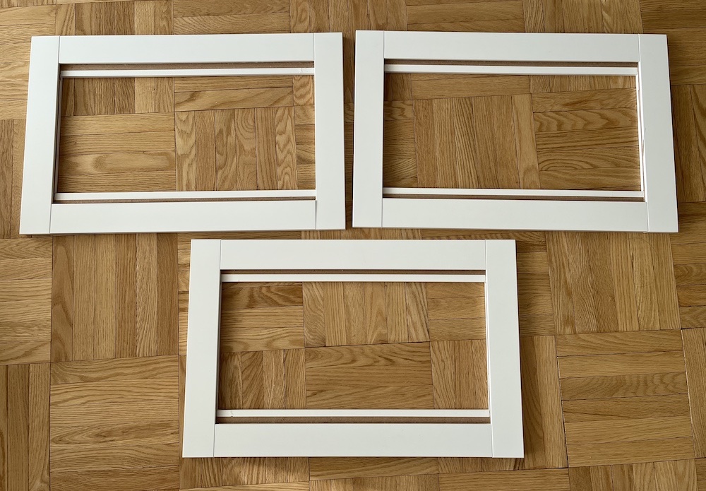 中央部分を取り外したHANVIKENのドア3枚